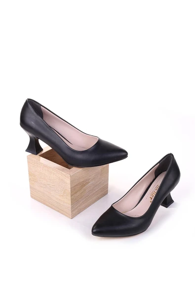 Papuç Sepeti 801 Kadın 6 cm Topuklu Klasik Ayakkabı - Resim 2