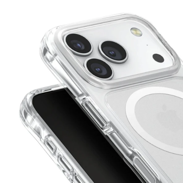 iPhone 17 Pro Max Uyumlu Şeffaf MagSafe Koruyucu Kılıf - Resim 4