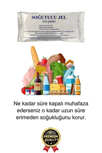 Premium Dayanıklı Güvenli Malzeme Yolculuk Seyahat Yiyecek Soğutucu Jel Poşet Buz Aküsü 480gr 3 Adet - Resim 4