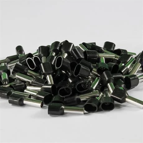 Eurowest 2x1,5mm Siyah Çift Girişli İzoleli Yüksük ( 1 Kutu 500 Adet ) ürün görseli 1