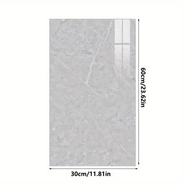 Gri Mermer Desenli Alüminyum Plastik Duvar Sticker - Resim 4