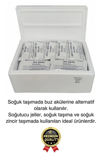 Premium Güvenli Malzeme Dayanıklı Seyahat Yolculuk Yiyecek Soğutucu Jel Poşet Buz Aküsü 260gr 10Adet - Resim 3