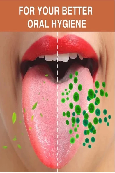 Hijyenik Dil Kazıyıcı Temizleme Dil Sıyırıcı Dil Temizleyici Bakır Hilal - Resim 4