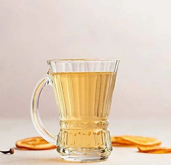 Lav Venüs Cam Kulplu Çay Bardağı 6lı