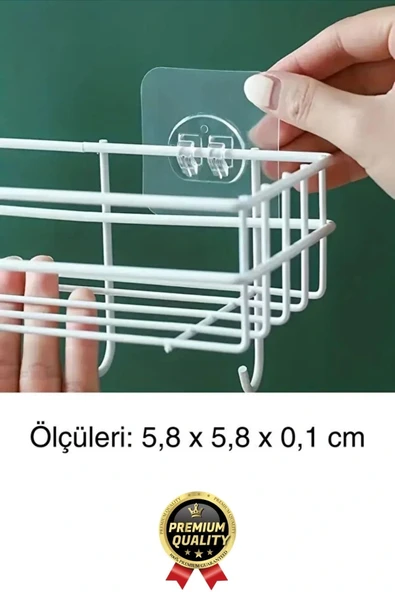 20 Adet Süper Güçlü Şeffaf İz Bırakmaz Suya Dayanıklı Banyo Duş Mutfak Tablo Raf Tutucu Askı Kanca - Resim 5