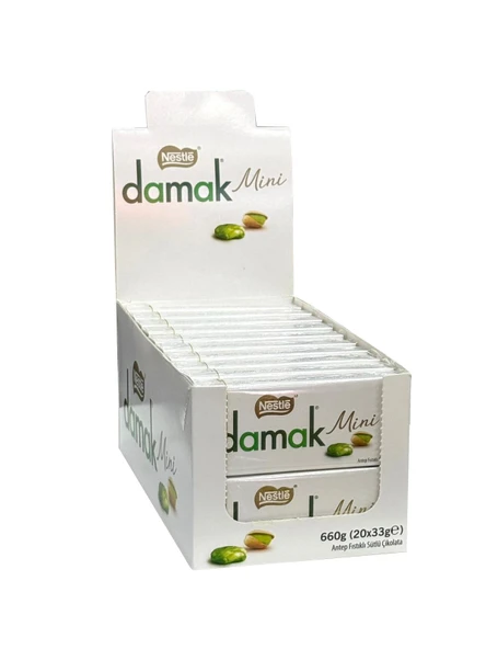 Nestle Damak Mini Antep Fıstıklı Sütlü Çikolata 20X33 Gr ürün görseli