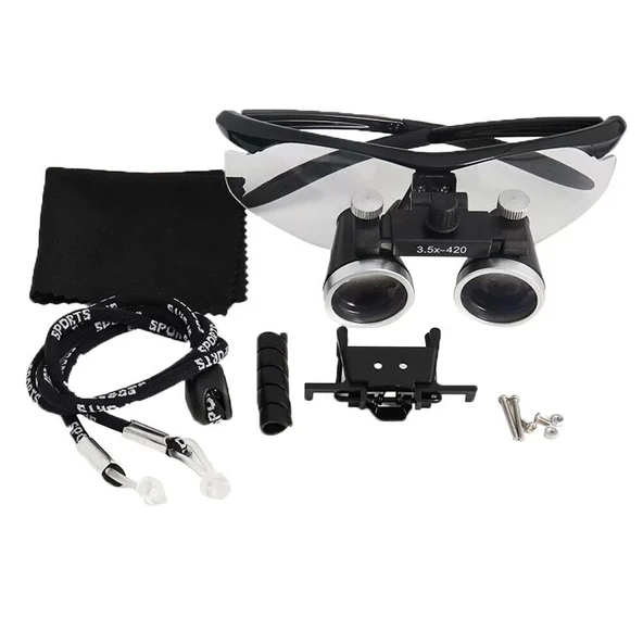 3.5x420mm  Diş Cerrahi Gözlük Lens Büyüteç,taşıma Çantalı - Resim 2