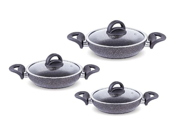 FMS G5001GLX Galaxy 6 Parça Granit Omlet Set Gri ürün görseli