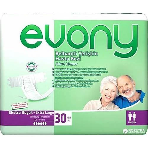 Evony Belbantlı Hasta Bezi 30lu XLarge - 2 Adet