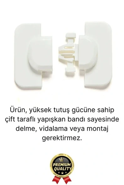 Özel Üretim Çekmece Buzdolabı Dolap Pencere Sabitleyici Bebek Çocuk Koruyucu Güvenlik Kilidi 2 Adet - Resim 3