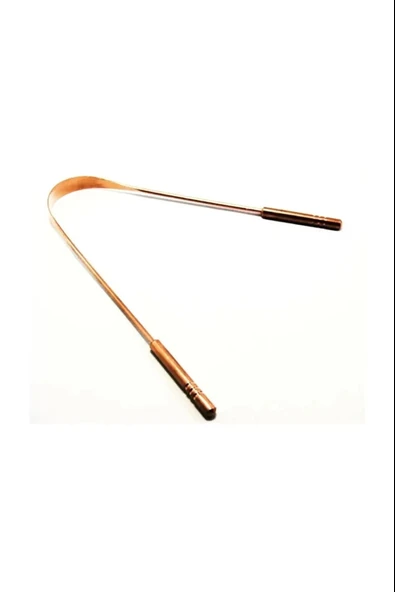 Hijyenik Dil Kazıyıcı Temizleme Dil Sıyırıcı Dil Temizleyici Bakır Hilal - Resim 2