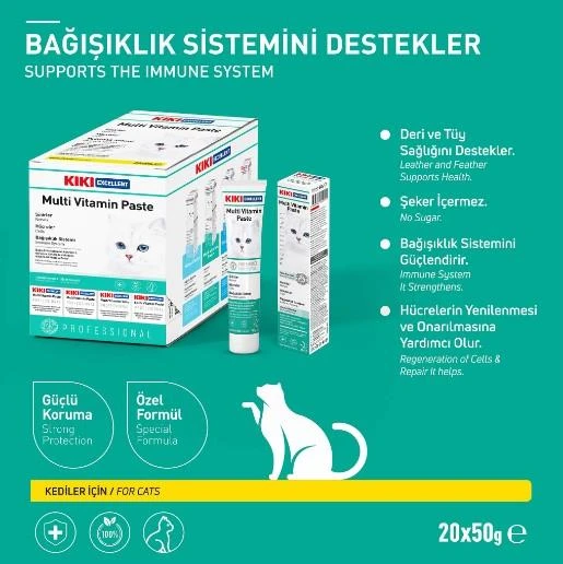 Kiki Excellent Kedi Multivitamin Paste Macun 50 Gr - Resim 2