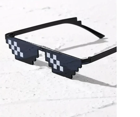 Thug Life Trend Güneş Gözlüğü Mozaik Siyah Kedi Gözlükleri ürün görseli 1