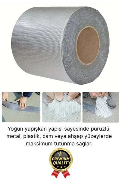 Premium Çatlak Boru Tamir Su Sızdırmaz İzolasyon Çamur Bandı Isıya Dayanıklı Sakız Bant 48 Mm X 2 Mt - Resim 3