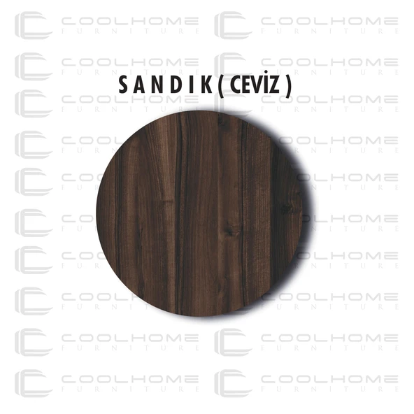 Vera 3'lü Zigon Sehpa , Servis Sehpası Sandık (Ceviz) - Resim 3