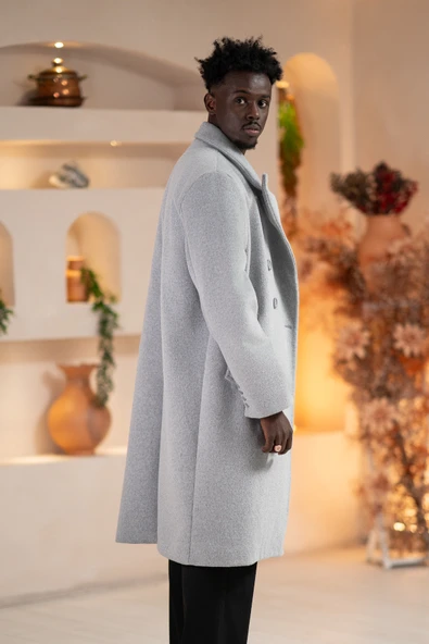 İtalyan Geniş Yaka Oversize (Bol Kesim) Salaş Uzun Kaban - 5