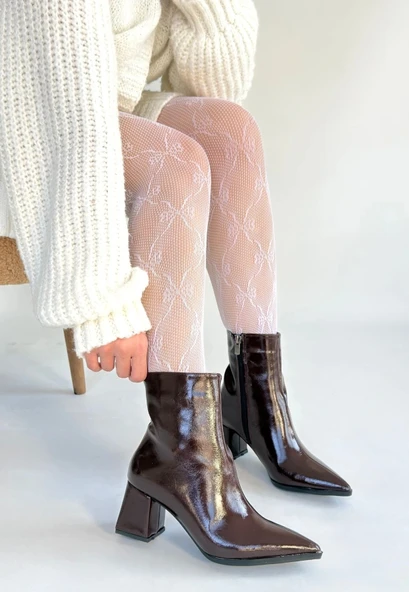 Mosy Bordo Rugan Topuklu Bot - Resim 2