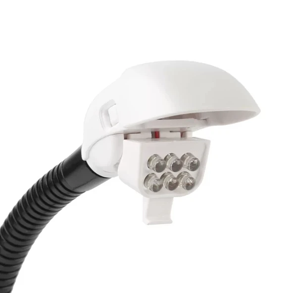 Masaüstü 10x Led Işıklı Büyüteç Okuma El Sanatları Onarım Büyüteç 7765 - Resim 3