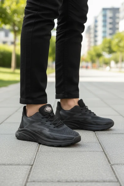 Scooter Siyah Bağcıklı Kaymaz Taban Erkek Outdoor Ayakkabı M2015 M - 3