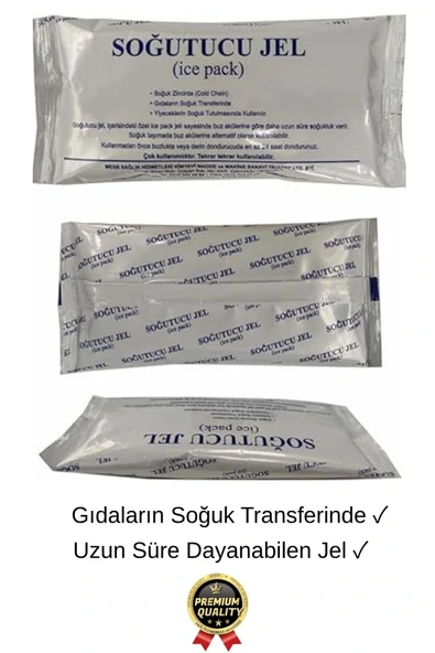 Premium Güvenli Dayanıklı Malzeme Yolculuk Seyahat Yiyecek Soğutucu Jel Poşet Buz Aküsü 480gr 5 Adet - Resim 3