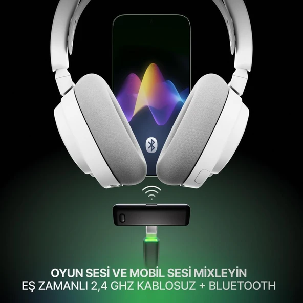 Steelseries Arctis Nova 7X Gen2 Kablosuz Beyaz Gaming Kulaklık - Resim 7
