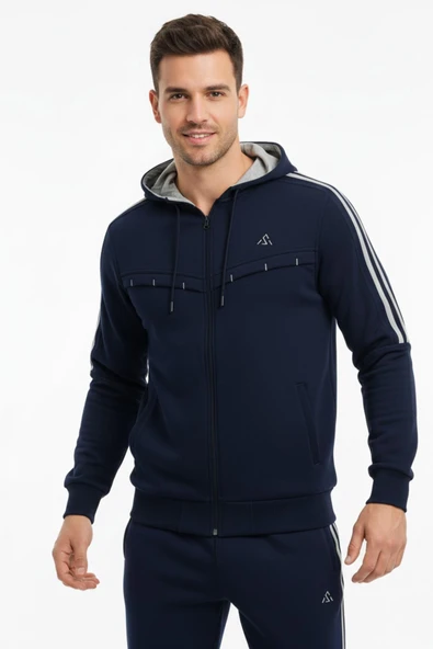 Erkek Kapüşonlu 3 İplik Eşofman Takım 3281 BGL-ST04775 ürün görseli