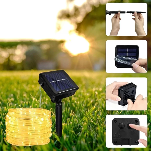 Solar Güneş Enerjili Hortum Kaplamalı Gün Işığı Led ürün görseli 1