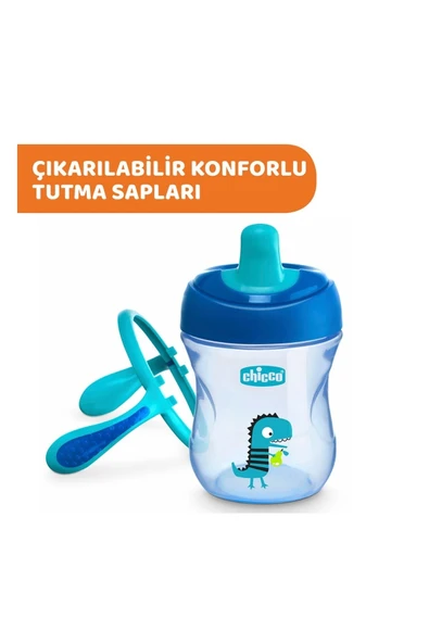 Chicco Yarı Yumuşak Uçlu Bardak 6 Ay+ Pembe - Resim 5