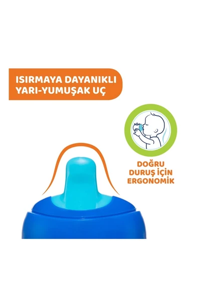 Chicco Yarı Yumuşak Uçlu Bardak 6 Ay+ Pembe - Resim 3