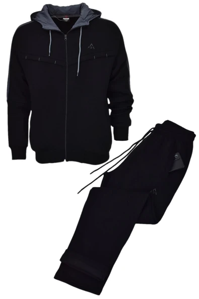 Erkek Kapüşonlu 3 İplik Eşofman Takım 3281 BGL-ST04775 - Resim 2