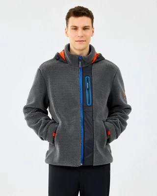 Skechers S242039-035 M Fleece Full Zip Sherpa Erkek Sweatshirt