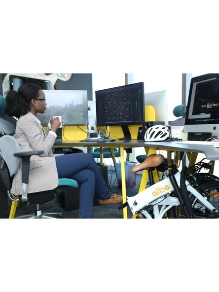 Alba Fold 2 36V 7.8AH 20 Jant Katlanır Elektrikli Bisiklet Beyaz NFC 2025 el gazlı ürün görseli 1