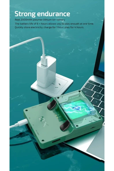 AteşTech X6 Retro Oyun Konsolu 3.5 İnç HD Ekran 10000 Oyunlu 2000mAh Taşınabilir Game Stick - Resim 7