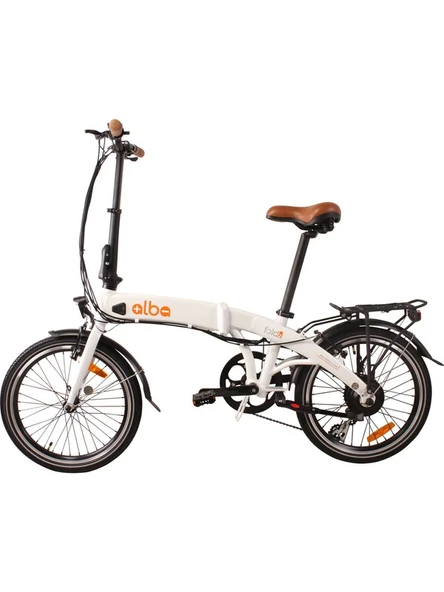 Alba Fold 2 36V 7.8AH 20 Jant Katlanır Elektrikli Bisiklet Beyaz NFC 2025 el gazlı - Resim 3