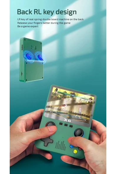 AteşTech X6 Retro Oyun Konsolu 3.5 İnç HD Ekran 10000 Oyunlu 2000mAh Taşınabilir Game Stick - Resim 3