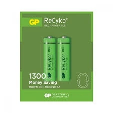 GP RECYKO 1300mAh AA ŞARJLI KALEM PİL 132C133  2Lİ KART (5284) - Resim 2