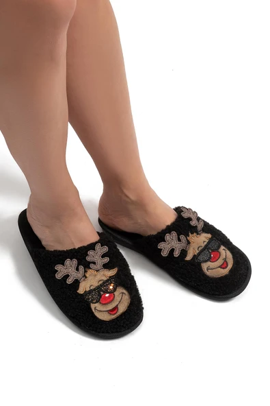 TWIGY TW HAPPY SİYAH KADIN EV TERLİK 37/41 - Resim 3