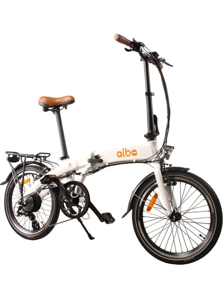 Alba Fold 2 36V 7.8AH 20 Jant Katlanır Elektrikli Bisiklet Beyaz NFC 2025 el gazlı - Resim 2
