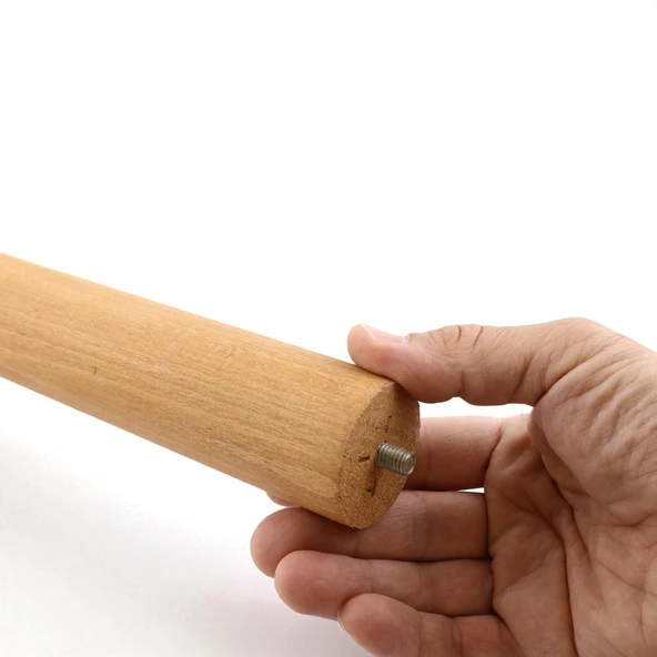 Sehpa Masa Ayağı Ham Doğal Ahşap Kahverengi Boyalı Mobilya Kanepe Modern Bohem Ayakları 25 cm - Resim 7