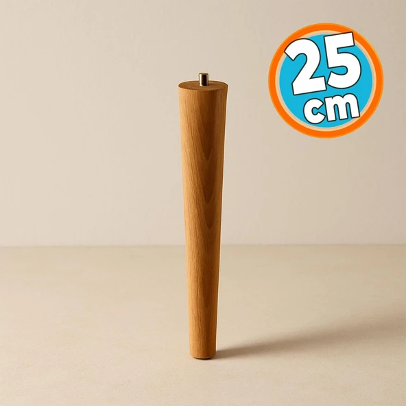 4 Adet Sehpa Masa Ayağı Ham Doğal Ahşap Kahverengi Boyalı Mobilya Kanepe Modern Bohem Ayakları 25 cm - Resim 8