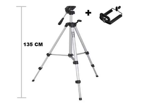 Tripod : Telefon Ve Kamera Tutucu Ayak + Telefon Tutucu - 105cm - 2