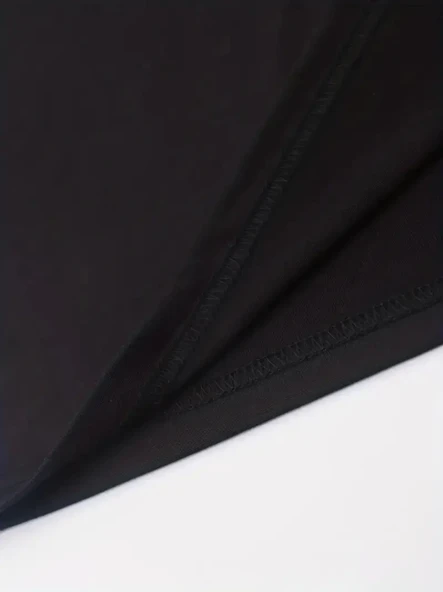 Sporda Günlük Hayata Giyilebilir GYM Baskılı Oversize Bisiklet Yaka Erkek T-shirt - Siyah - Resim 3