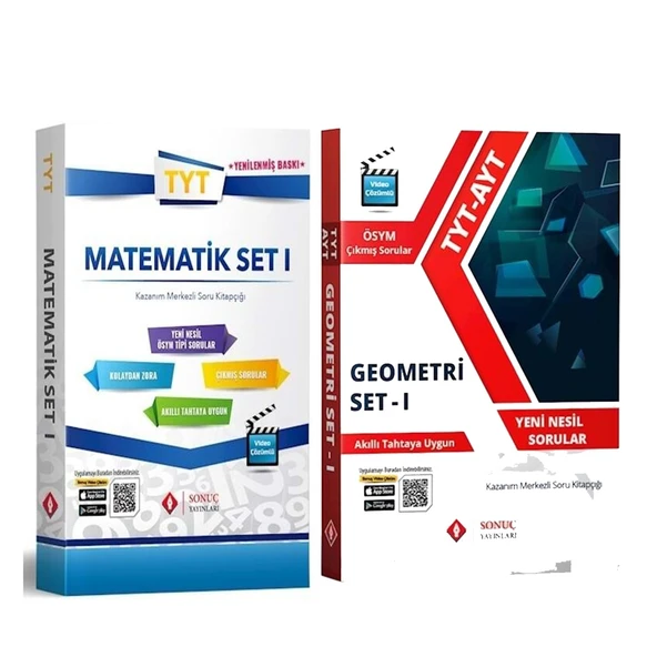 Sonuç Yayınları TYT Matematik Modüler Set 1 ve Geometri Set 1 Seti 2 Kitap ürün görseli