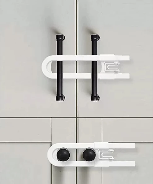 Bebek Çocuk Çekmece Ve Dolap Koruma Raylı Güvenlik Sistemi Emniyet Kilidi - 2