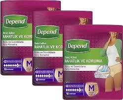 Depend Kadın Emici Külot Medium 10'lu - 3 Adet ürün görseli