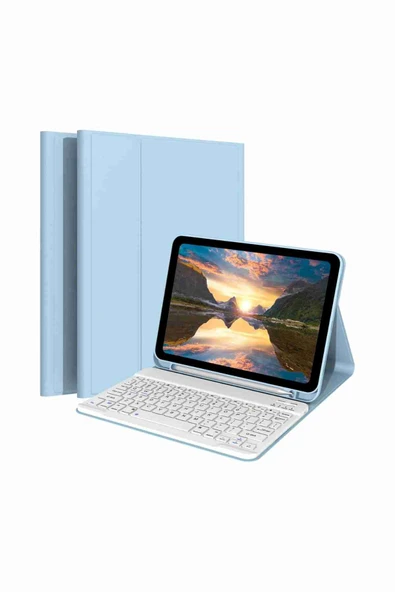 Samsung Galaxy Tab S10 FE Plus 13.1 İnç Uyumlu Klavyeli Tablet Kılıfı - Resim 8