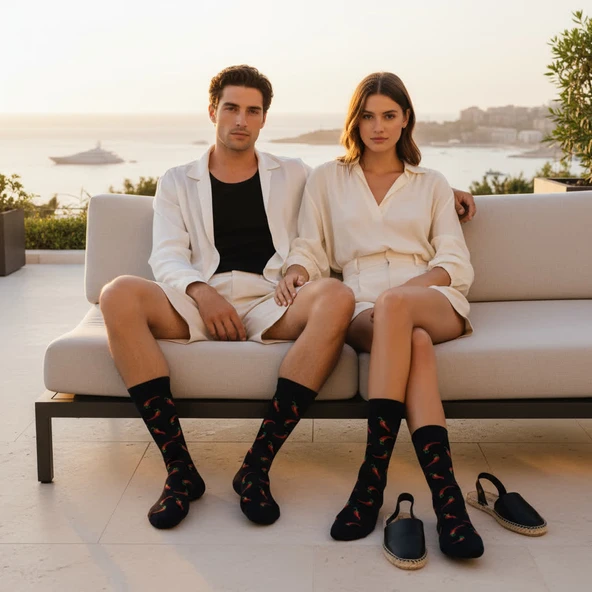 Pepper Socks  Desenli Unisex Soket Çorap - 10