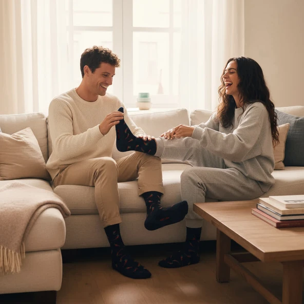 Pepper Socks  Desenli Unisex Soket Çorap - 9