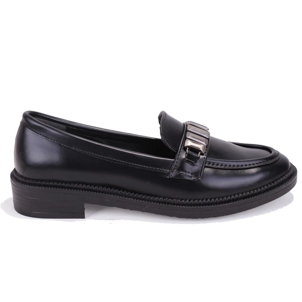Dagoster DZA07-863702 Siyah Günlük Loafer  Kadın Ayakkabı - Resim 2