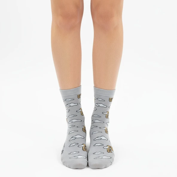 Tired Socks Desenli Unisex Soket Çorap - 3